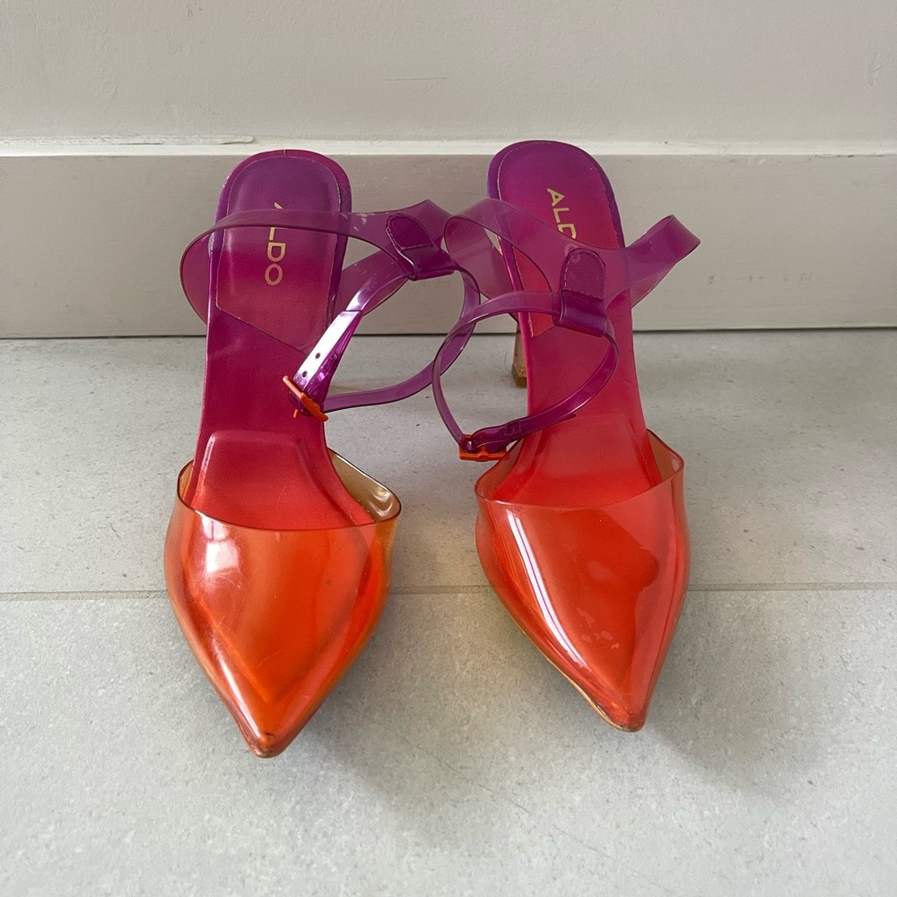 ALDO Women's Orange and Purple Heels